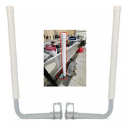 DURAFORCE 1 Pair 40" Zinc-Plated Boat Trailer Guide On Post PVC Poles For Sailboat White