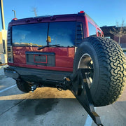 DURAFORCE Black Spare Tire Carrier For 2003-2009 HUMMER H2 Rack w/ Drop-down Option Rear