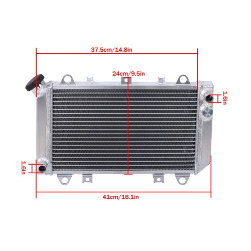 DURAFORCE Aluminum Radiator with cap for Kawasaki Mule 2500 2510 2520 1993-2000 39061-1270
