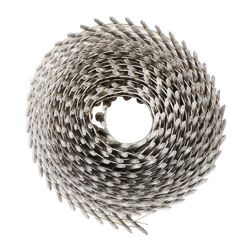 DURAFORCE 15 Degree Wire Coil 2 × .09 Ring Shank Stainless Steel Siding Nail 3600Pcs