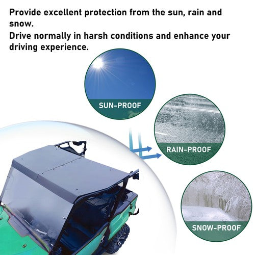 DURAFORCE 2-Piece Hard Roof Top For Honda Pioneer 1000 SXS1000M3 3-Seat Model 2016-2019
