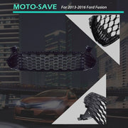 DURAFORCE Front Bumoer Grill Grille For Ford Fusion 2013-2016 Black Glossy Honeycomb Trim