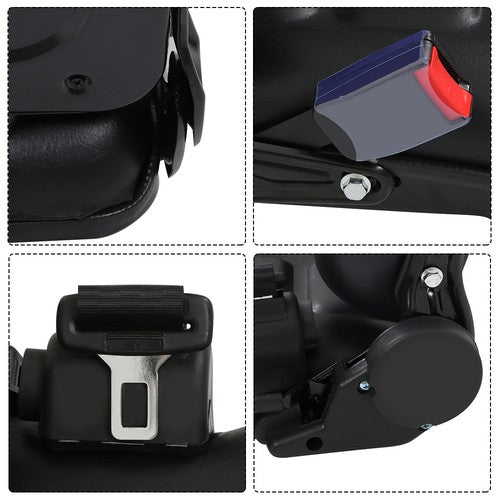 DURAFORCE Universial Seat with Adjustable Backrest Seatbelt Slid for Forklift Tractor