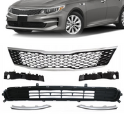 DURAFORCE Front Bumper Grille Bracket Molding Trim 6PCS for 2016-2018 for Kia Optima EX