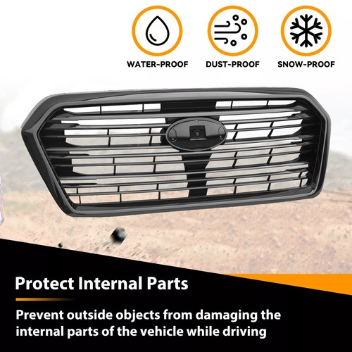 Glossy Black Front Upper Grille Mesh Fit For 2019 2020 2021 2022 Subaru Ascent