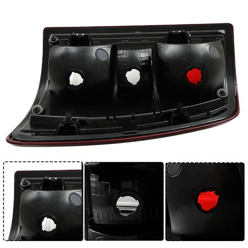 DURAFORCE Tail Light Lamp Black Housing Halogen For Dodge Ram 2500 2019-2022 Driver