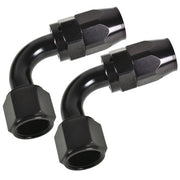 DURAFORCE Set of 2 10AN AN10 90° 90 Dgree Fuel Swivel Fitting Hose End Oil Fuel Adaptor