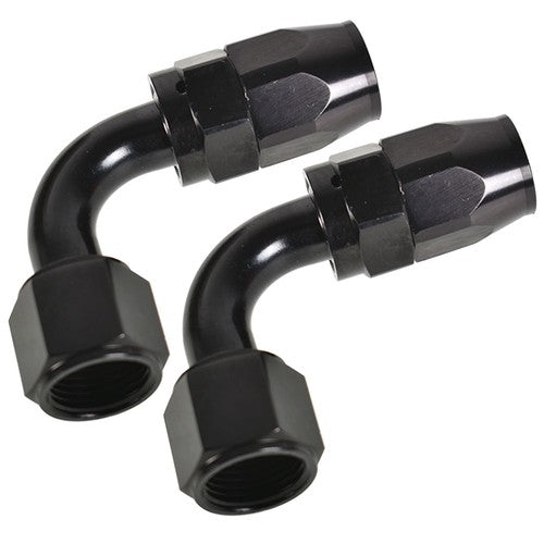 DURAFORCE Set of 2 10AN AN10 90° 90 Dgree Fuel Swivel Fitting Hose End Oil Fuel Adaptor