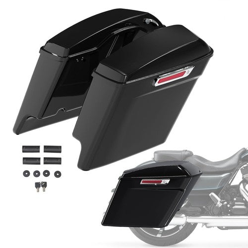 DURAFORCE 5" Stretched Hard Saddlebags For Harley Electra Road Street Glide Dyna 1993-2013