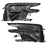DURAFORCE Pair Fog Light Covers W/LED White DRL+Yellow Turn Signal For 19-22 Subaru Ascent