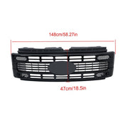 DURAFORCE New Gloss Black Plastic Front Upper Grill Grille For Ford F250 XL/XLT 2023 2024