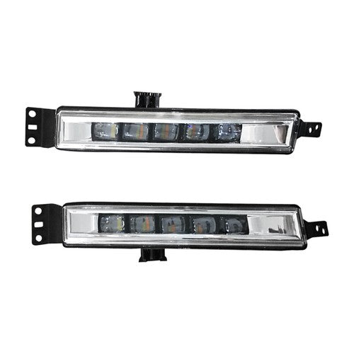 DURAFORCE Front Upper Lower Grille LED Fog Lights Set for 2016 2017 for Honda Accord
