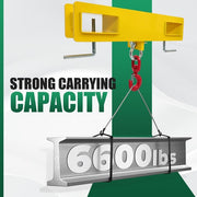 DURAFORCE 6600lbs Forklift Lifting Hoist Swivel Hook Mobile Crane Attachment w/L-Screws
