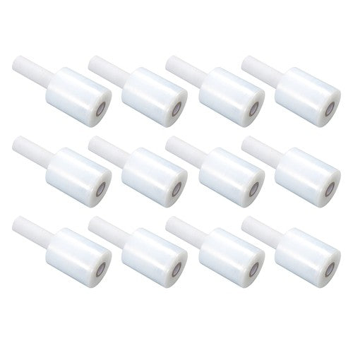 DURAFORCE 12 Rolls 5" in. x 1000FT 80 Gau Stretch Shrink Film Hand Wrap With Handle -CLEAR