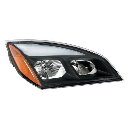 DURAFORCE Right Headlight Assembly Black With LED Fit For Freightliner Cascadia 2018-2023