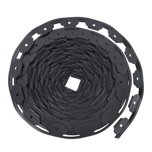 DURAFORCE Garden Edging Landscape Edging with 64 8in Spikes for Lawn 1.5 Inch 100FT Black