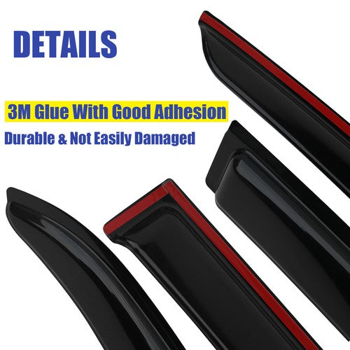 DURAFORCE Window Trim Visors Rain Guard Deflector for 2003-2007 for Honda Accord Sedan