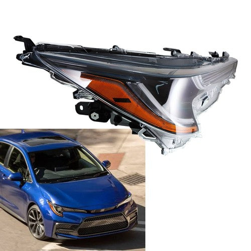DURAFORCE Headlight Replacement Fit For Toyota Corolla 2020-2021 Right Side Lens Halogen