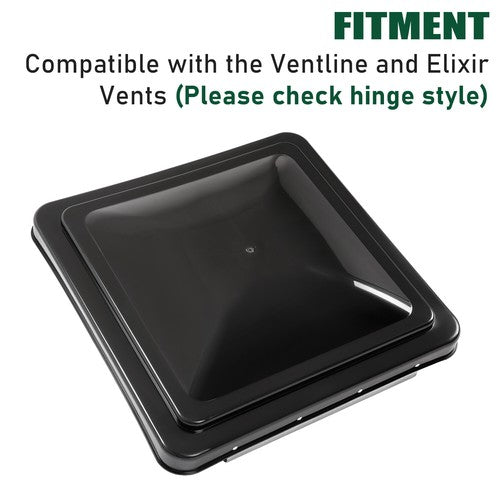 14x14 RV Replacement Roof Vent Cover for Camper Trailer Black