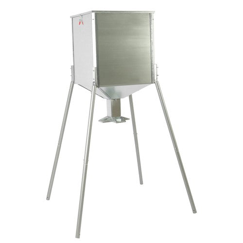 Steel 450lb Gravity Feeder Zinc Plated For Deer Turkey Big Wild Game Hunting