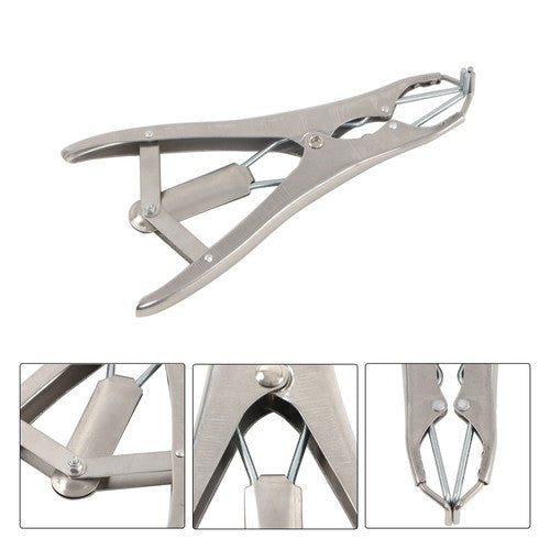 DURAFORCE Stainless Steel Castration Pliers Tail Breaker with 100 Visibility Red Lamb Mark