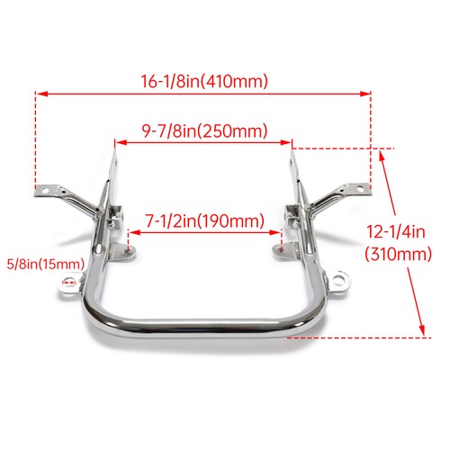 DURAFORCE For Yamaha Banshee YFZ350 1987-2006 Rear Grab Bar Bumper CHROME #3GG-2845R-10-00