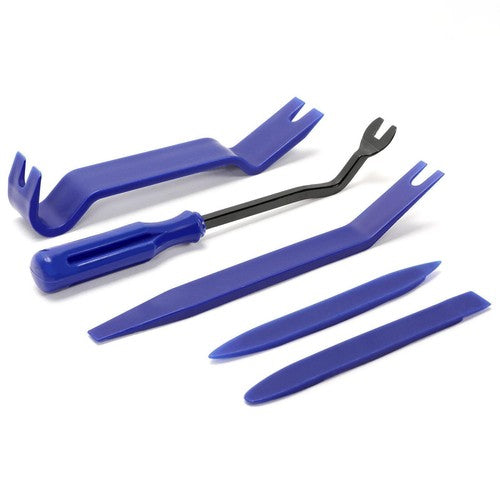 DURAFORCE 5PCS Trim Removal Pry Tool Set For Car Radio Panel Door Dash Clip Fasteners