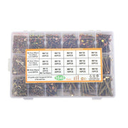 DURAFORCE 1640Pack M4 M5 M6 Stainless Steel Nuts Flat and Bolts & Lock Washers Sorting Kit