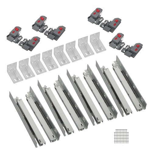DURAFORCE 4 Pairs Undermount Drawer Slides 15 inch Undermount Soft Close Drawer Slides