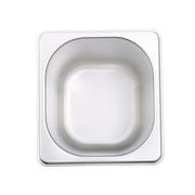 DURAFORCE 6 Inch Deep Thickened 1/6 Size 6 Pack Stainless Steel Steam Table Pans