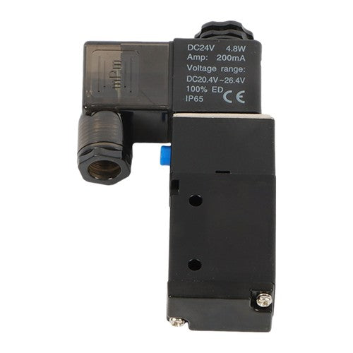 DURAFORCE 1/4'' DC 12V 3 way 2 position Pneumatic Electric Solenoid Valve NPT Air Aluminum