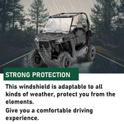DURAFORCE Front Windshield Scratch Resistant Fit For 2014-2018 Polaris RZR XP / XP 4 1000