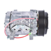 DURAFORCE AC Compressor with 6-Groove Pulley for Sanden SD7 Style Serpentine Belt HC5005BK