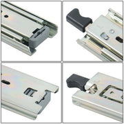 DURAFORCE 1 Pair Locking Drawer Slides 16 Inch Full Extension & Lock 150 lb Load Capacity