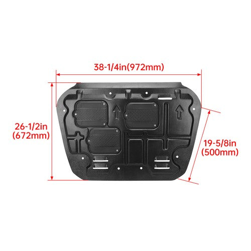 DURAFORCE Front Skid Plate For Honda Civic 2016-2021 Impact Resistant Engine Guard Cover