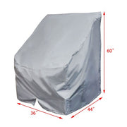 DURAFORCE 60"H X 44"L X 36"W Boat Center Console Cover Marine Canvas 600D Waterproof 1PC