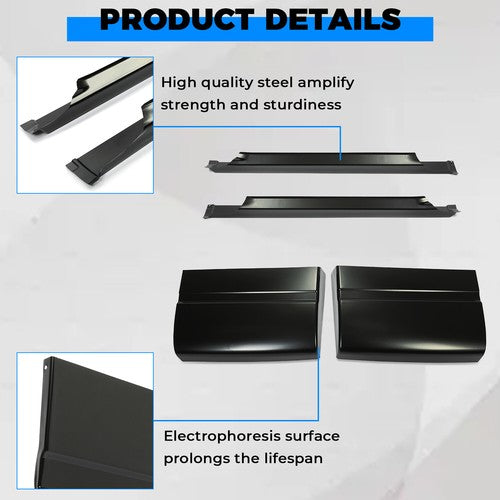 Rocker Panel Cab Corner Kit for 88 98 Chevy GMC C K 15 25 3500 2DR Extended Cab