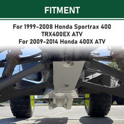 DURAFORCE Full Chassis Glide Frame Swing Arm Skid Plate For Honda TRX 400X 400EX 1999-2014