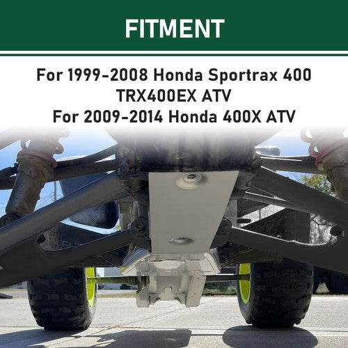DURAFORCE Full Chassis Glide Frame Swing Arm Skid Plate For Honda TRX 400X 400EX 1999-2014