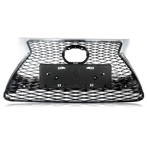 DURAFORCE Front Bumper Grille For 2015-2017 Lexus NX200T NX300H F Sport Grill Chrome Black