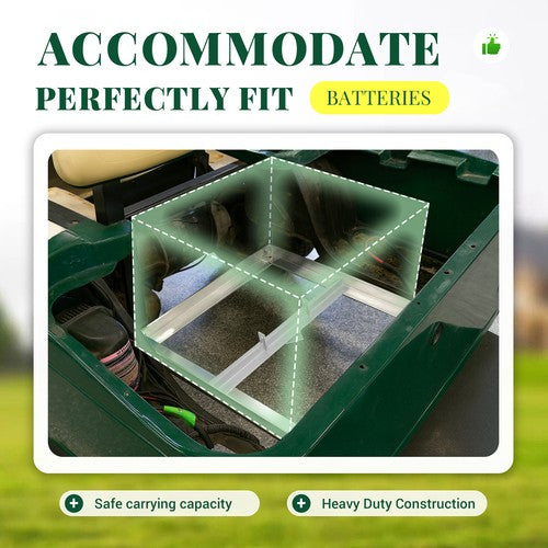 DURAFORCE Aluminum Battery Tray W/Plates For 1994-13 EZGO 48V TXT/Medalist Golf Cart