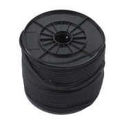 DURAFORCE Black Nylon Solid Braid Rope High UV & Abrasion Resistance 1/4 Inch × 500ft