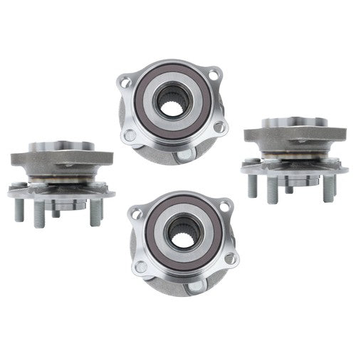 DURAFORCE For Subaru Outback 2010-2014 2pc Front + 2pc Rear Wheel Hub Bearing Assemblies