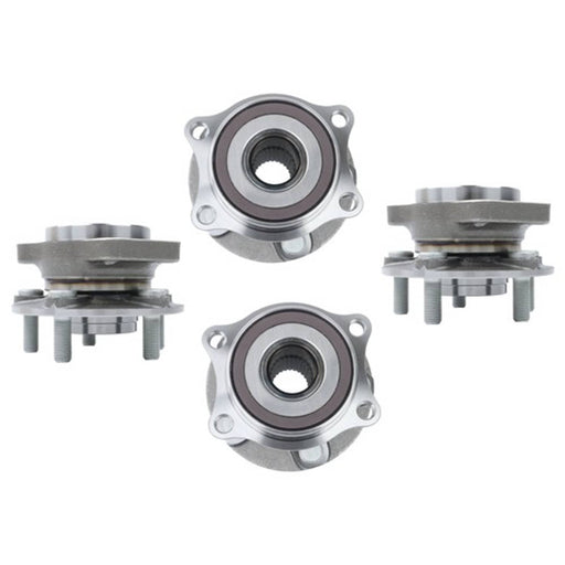 DURAFORCE For Subaru Outback 2010-2014 2pc Front + 2pc Rear Wheel Hub Bearing Assemblies