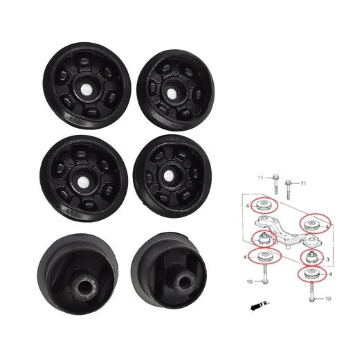 DURAFORCE For Honda CRV 1991-2016 Rear Differential Arm Mounting Bushing+Support Rubber