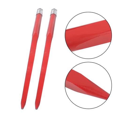 DURAFORCE Hay Bale Spear 49" 4500 lbs Capacity Spike Fork for Tractors Loaders 2Pcs
