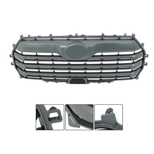 DURAFORCE Fit For Toyota Tundra 2022 2023 Front Bumper Grill Dark Gray Grille 53101-0C130