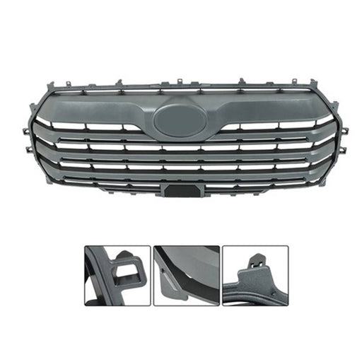 DURAFORCE Fit For Toyota Tundra 2022 2023 Front Bumper Grill Dark Gray Grille 53101-0C130