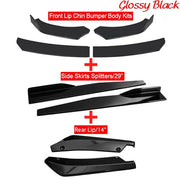 DURAFORCE Front & Rear Bumper Lip Splitter Spoiler + Side Skirt Body Kits For Subaru WRX