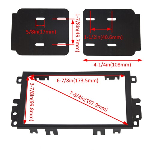 Double Din Stereo Radio Install Dash Kit with Antenna Adapter Wire Harness for GMC